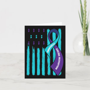 Suicide Prevention Awareness Purple And Teal For S Card