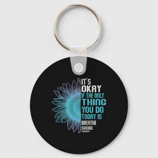 Suicide Prevention Awareness Purple And Teal  Keychain