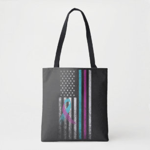 Suicide Prevention Awareness Ribbon American  Tote Bag