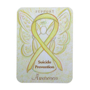 Suicide Prevention Awareness Ribbon Angel Magnets