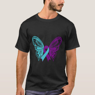 Suicide Prevention Awareness Ribbon Butterfly T-Shirt