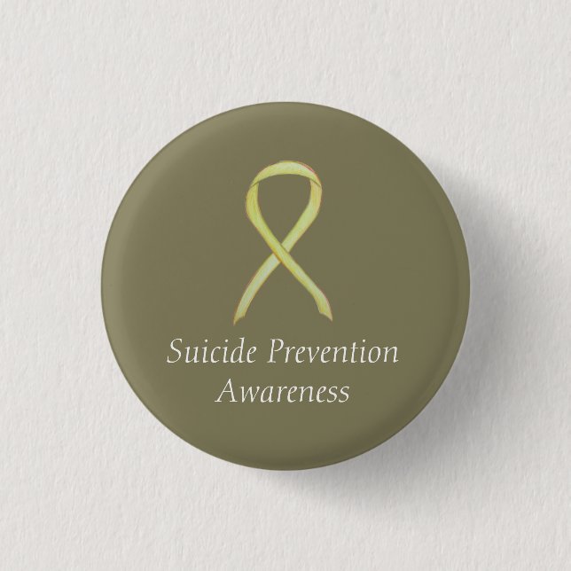 Suicide Prevention Awareness Ribbon Custom Pins (Front)