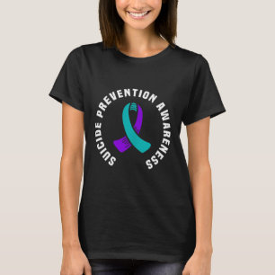 Suicide Prevention Awareness Ribbon Pocket Design T-Shirt