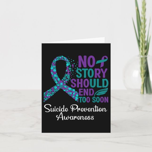 Suicide Prevention Awareness Ribbon Support Week 2 Card (Front)