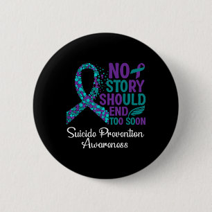 Suicide Prevention Awareness Ribbon Support Week 2 Inch Round Button