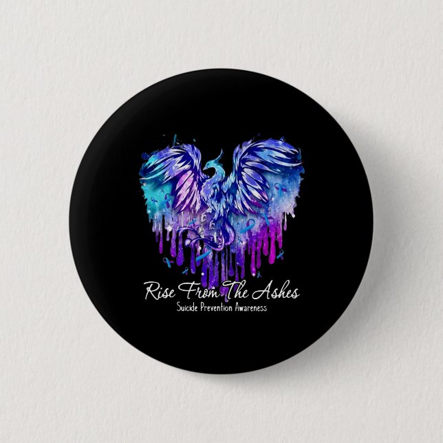 Suicide Prevention Awareness Rise From -phoenix -  2 Inch Round Button (Front)