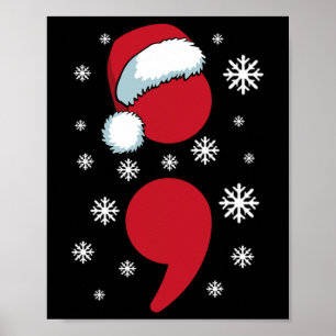 Suicide Prevention Awareness Santa Claus Santa Hat Poster