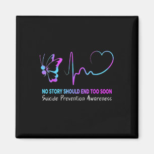 Suicide Prevention Awareness Semicolon Butterfly H Magnet
