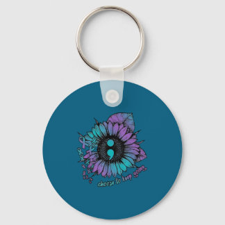 Suicide Prevention Awareness Shirt Choose To Keep  Keychain