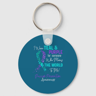 Suicide Prevention Awareness Sitive Motivational Q Keychain