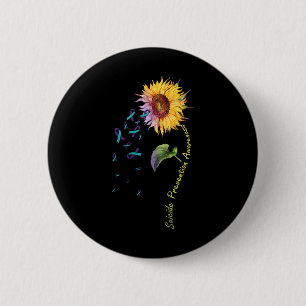 Suicide Prevention Awareness Sunflower 2 Inch Round Button