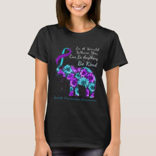 Suicide Prevention Awareness Sunflower Elephant Be T-Shirt