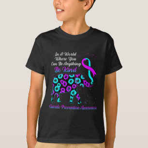 Suicide Prevention Awareness Sunflower Elephant Be T-Shirt