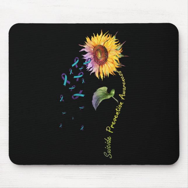 Suicide Prevention Awareness Sunflower  Mouse Pad (Front)