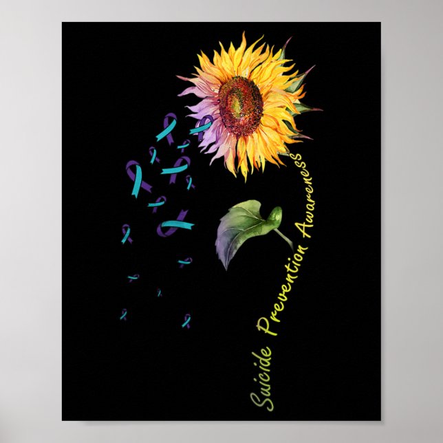 Suicide Prevention Awareness Sunflower  Poster (Front)