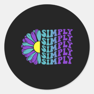 Suicide Prevention Awareness Sunflower Premium Classic Round Sticker