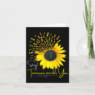 Suicide Prevention Awareness Sunflower Semicolon S Card