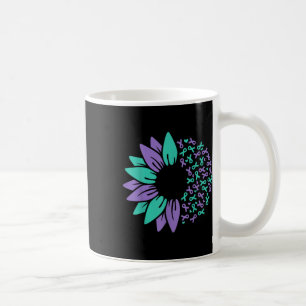 Suicide Prevention Awareness Sunflower Teal Purple Coffee Mug