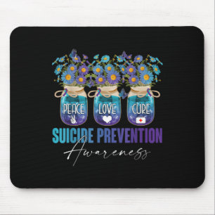 Suicide Prevention Awareness Survivor Fighter Flow Mouse Pad
