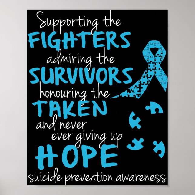 Suicide Prevention Awareness T-Shirt Poster (Front)