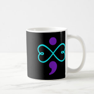 Suicide Prevention Awareness T Shirt Semicolon Hea Coffee Mug