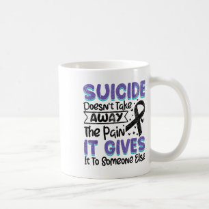 Suicide Prevention Awareness Teal & Purple Rib Coffee Mug