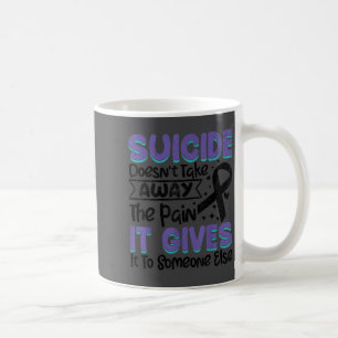 Suicide Prevention Awareness Teal & Purple Rib Coffee Mug