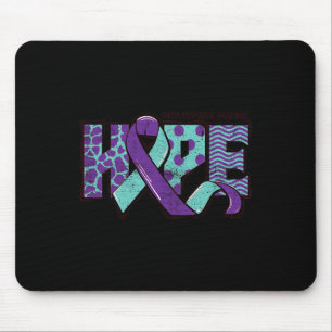 Suicide Prevention Awareness Teal And Purple Ribbo Mouse Pad