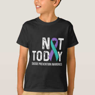 Suicide Prevention Awareness Teal And Purple Ribbo T-Shirt