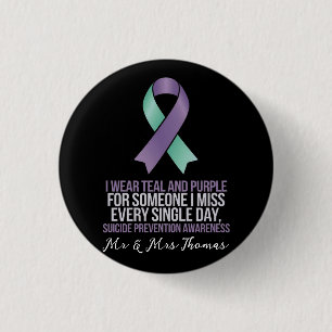Suicide Prevention Awareness Together for Help 1 Inch Round Button