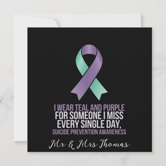 Suicide Prevention Awareness Together for Help Invitation (Front)
