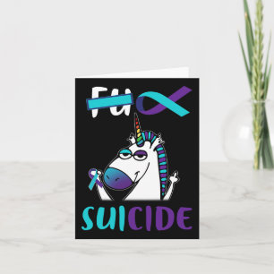 Suicide Prevention Awareness Unicorn Fun Gifts Card