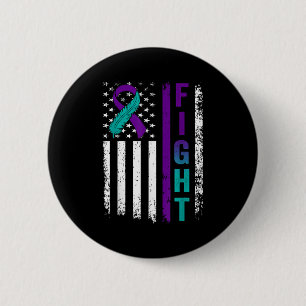 Suicide Prevention Awareness Usa American Flag Rib 2 Inch Round Button
