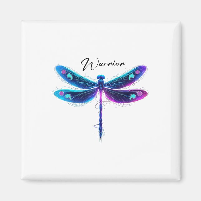 Suicide Prevention Awareness Warrior Dragonfly Sem Magnet (Front)