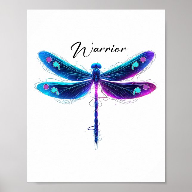 Suicide Prevention Awareness Warrior Dragonfly Sem Poster (Front)