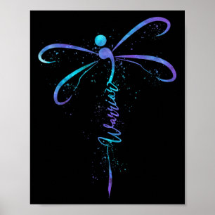 Suicide Prevention Awareness Warrior Dragonfly Sem Poster