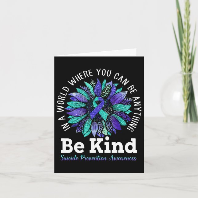 Suicide Prevention Awareness Week Be Kind Leopard  Card (Front)