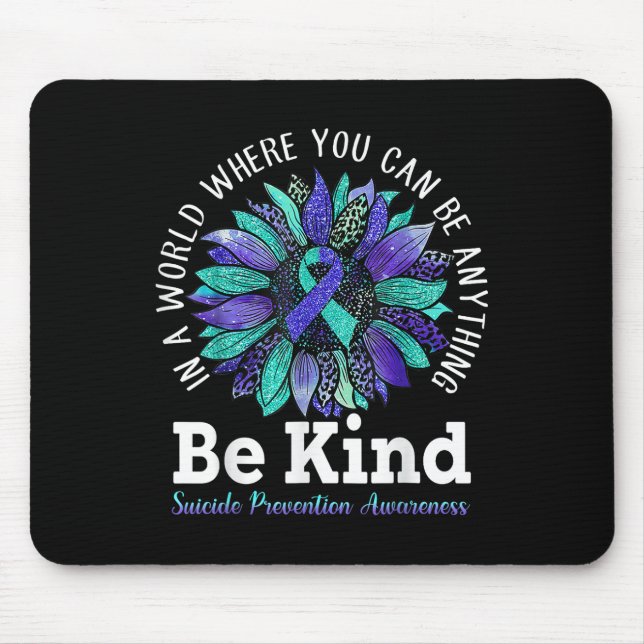 Suicide Prevention Awareness Week Be Kind Leopard  Mouse Pad (Front)