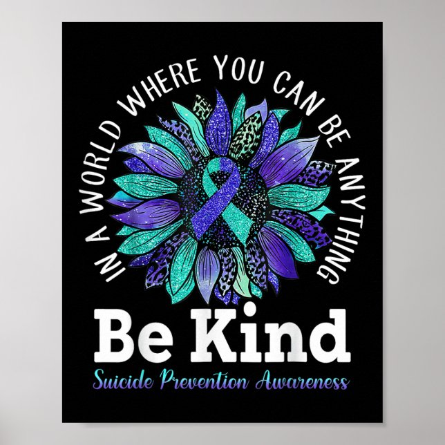 Suicide Prevention Awareness Week Be Kind Leopard  Poster (Front)
