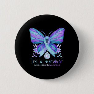 Suicide Prevention Awareness Week Butterfly Im A S 2 Inch Round Button