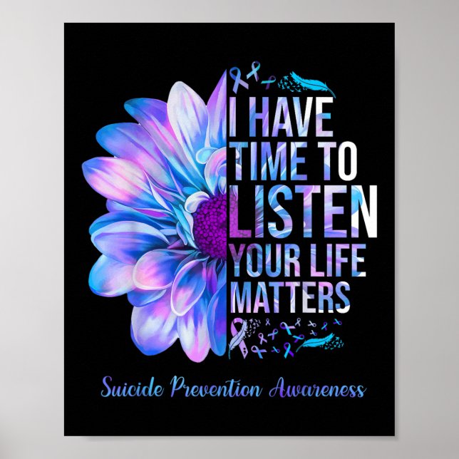 Suicide Prevention Awareness Week I Have Time To L Poster (Front)
