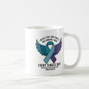 Suicide Prevention Awareness Week I Wear Teal And Coffee Mug