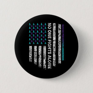 Suicide Prevention Awareness Week Shirt Ribbon Ame 2 Inch Round Button