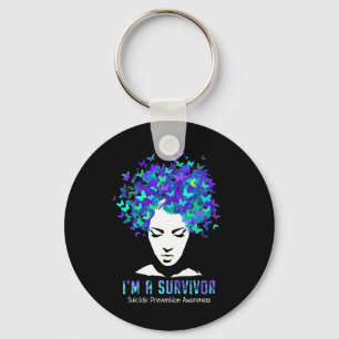 Suicide Prevention Awareness Week Survivor Butterf Keychain