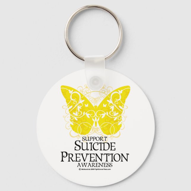Suicide Prevention Butterfly Keychain (Front)