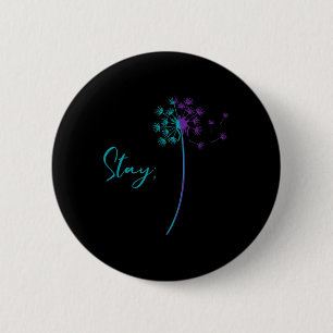 Suicide Prevention Dandelion Teal And Purple Stay 2 Inch Round Button
