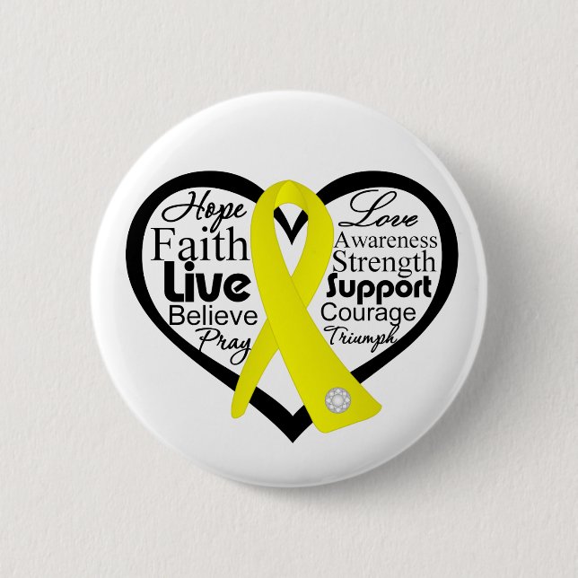 Suicide Prevention Heart Ribbon Collage 2 Inch Round Button (Front)