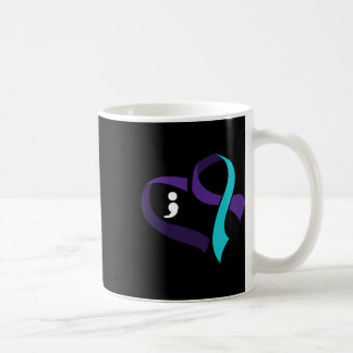 Suicide Prevention Heart Semicolon Mental Health A Coffee Mug