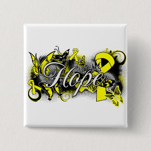 Suicide Prevention Hope Garden Ribbon 2 Inch Square Button