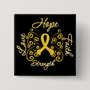 Suicide Prevention Hope Motto Butterfly 2 Inch Square Button